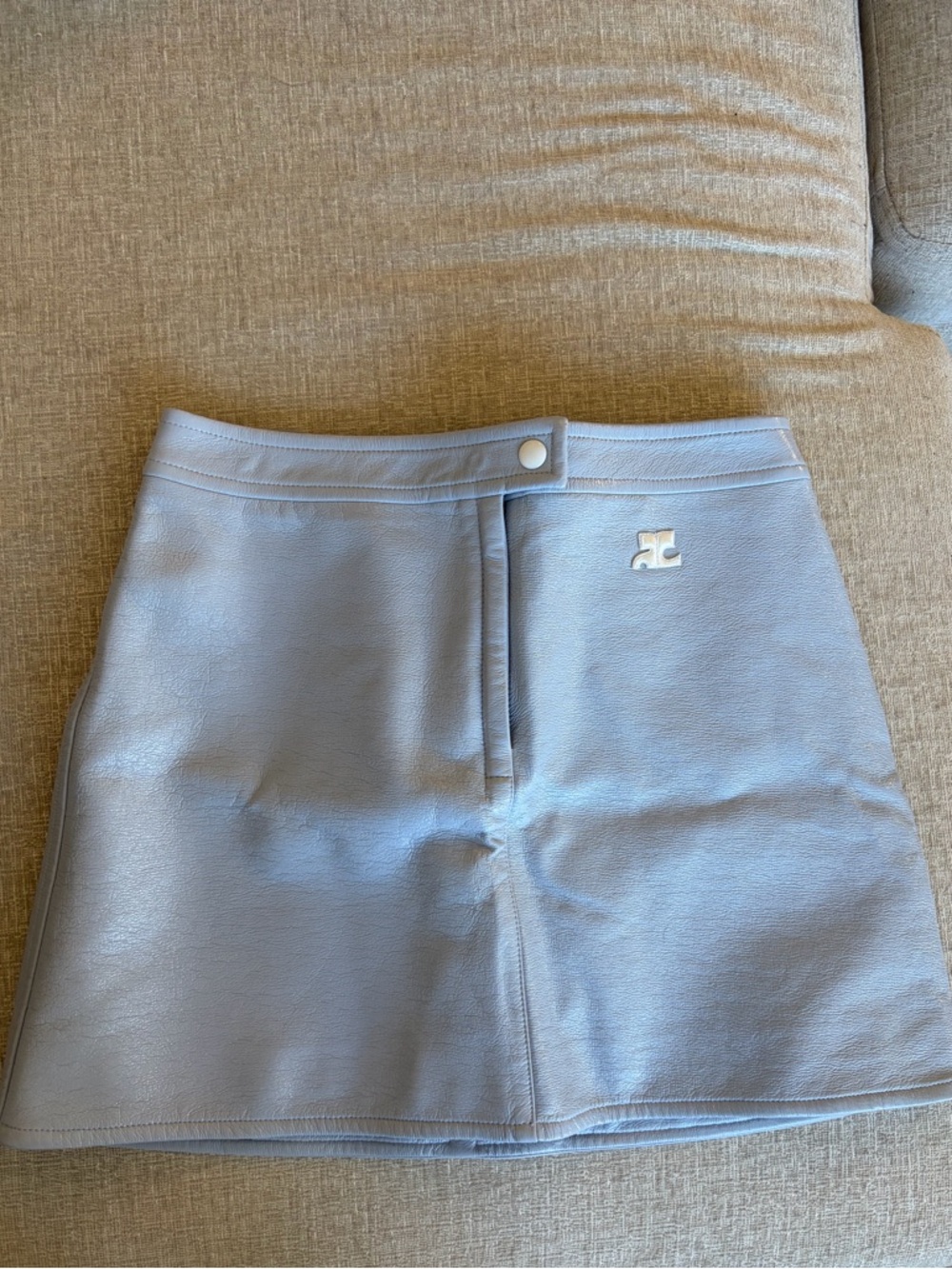 COURREGES Reedition Vinyl Mini Skirt size 38